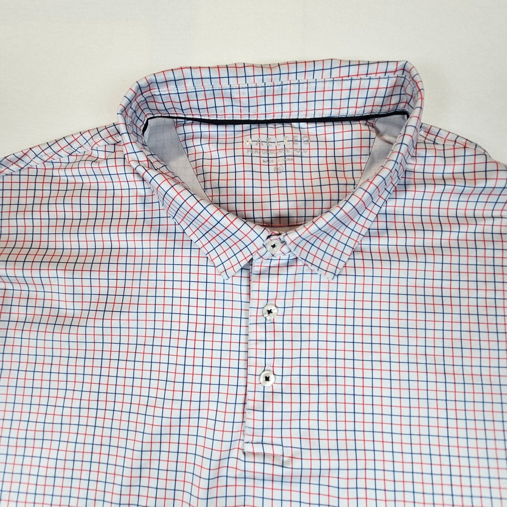 Lot of 3 MAELREG Performance Golf Polo Shirts Mens 5XL Plaid Stripe Crosshatch - Picture 3 of 10